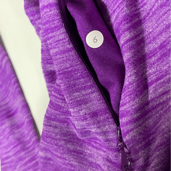 Lululemon Runderful Long Sleeve Heathered Tender Violet Sz 6 - Picture 14 of 16